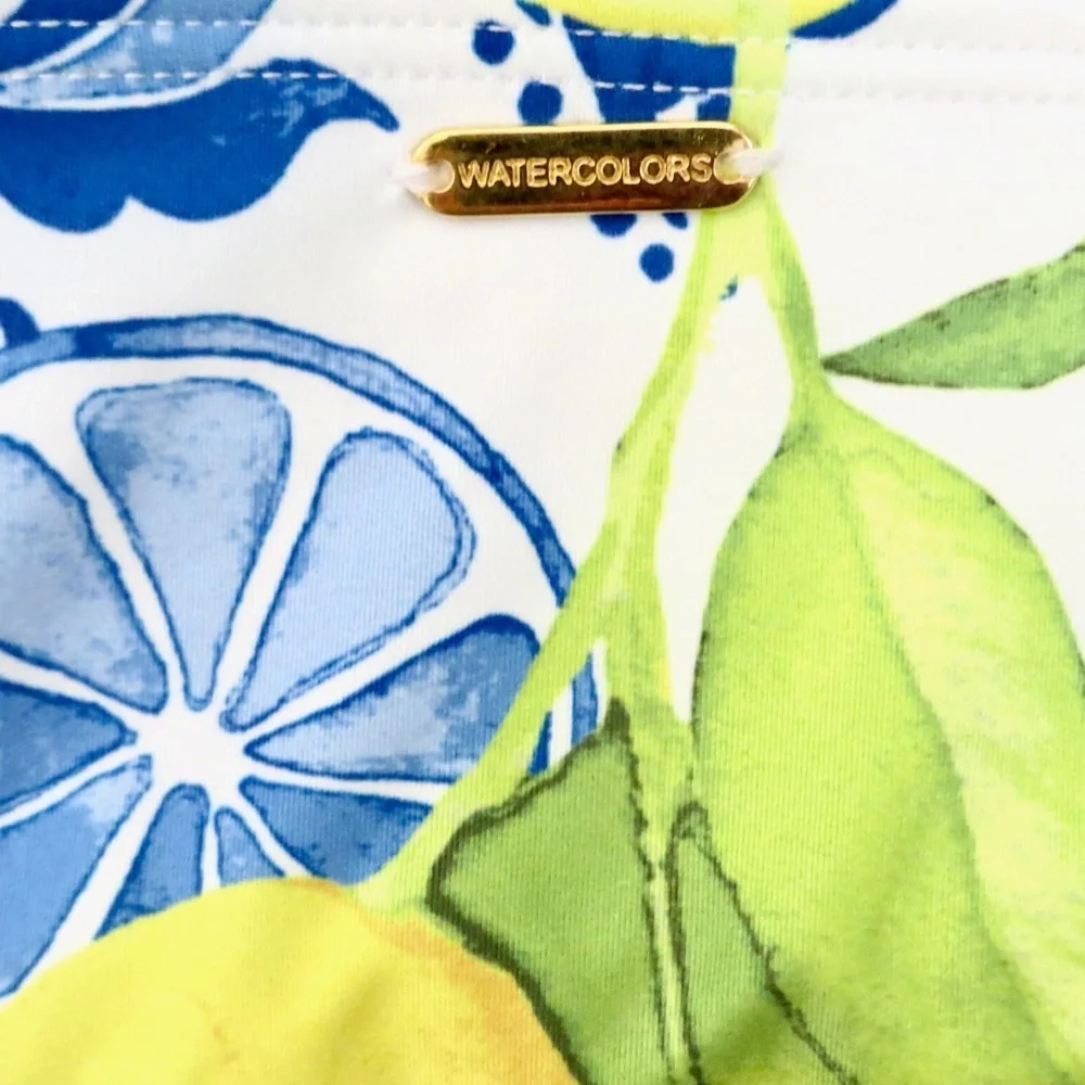 NEW! Kenny Flowers Watercolors The Positano Gold Rings Swimsuit SZ M, L